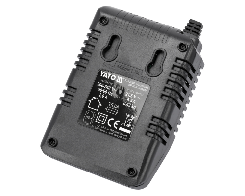 Інтелектуальний зарядний пристрій 18В (2,4-4,5А) із системою охолодження YATO YT-828500