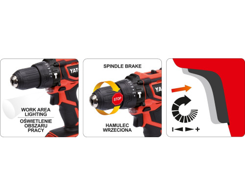 Двошвидкісний акумуляторний шуруповерт YATO YT-82782