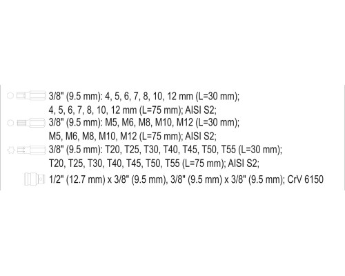 Набір професійних біт YATO YT-0400