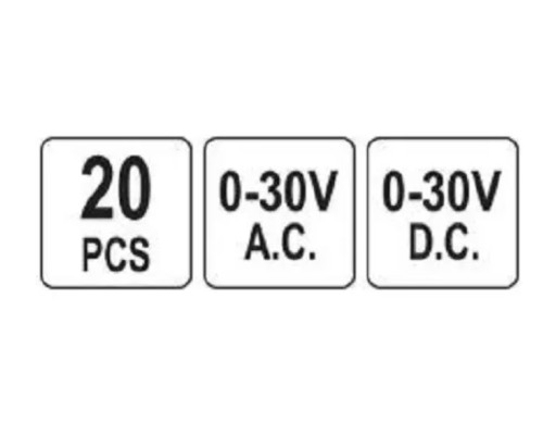 Набір проводів та наконечників з 20 елементів YATO YT-73079