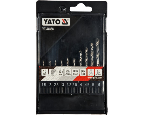Набір свердел по металу HSS 1,5-6,0 мм YATO YT-44888