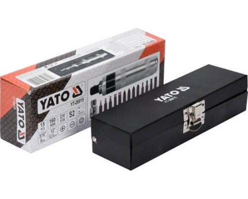 Набір викруток з магнітними наконечниками 15 шт. YATO YT-28015