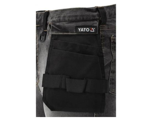 Робочі штани еластичні джинси M сіро-сталевий колір YATO YT-79061