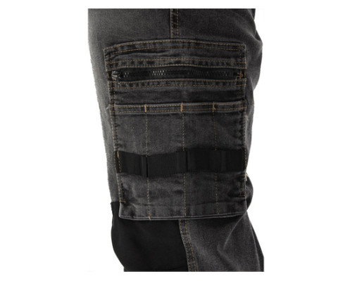 Робочі штани еластичні джинси M сіро-сталевий колір YATO YT-79061