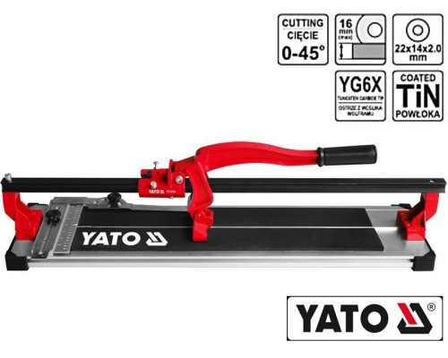 Рейковий ручний плиткоріз 800мм YATO YT-3708